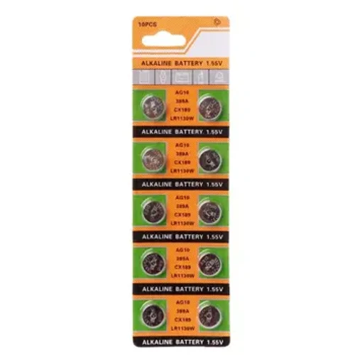 10 db gombelemes gombelem AG10 1,5 V óraelemek SR54 389 189 LR1130 SR1130 játékok, távirányító, csepegtető szállítás