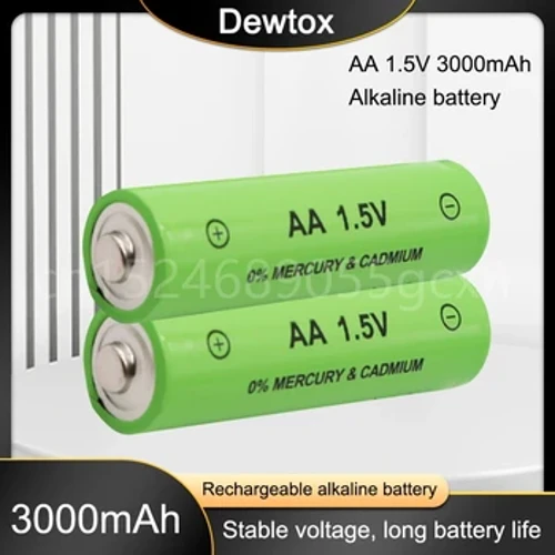 1-2 Chiếc Mới AA Pin Sạc 1.5V 3000Mah Pin Alkaline Cho Điều Khiển Từ Xa Đồ Chơi Điện Tử đèn LED Máy Cạo Râu Đài Phát Thanh