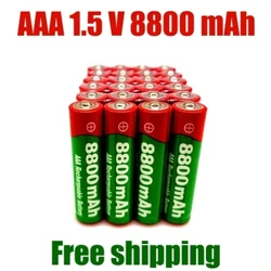 2023 Nytt 1,5V AAA uppladdningsbart batteri 8800mah AAA 1,5V Nytt alkaliskt uppladdningsbart batteri för LED Light Toy Mp3wait+fri frakt