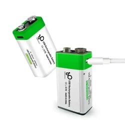 I-9V Ibhethri Elishajwa kabusha 650mAh 6F22 I-Micro USB 9v I-Li-ion Lithium Amabhethri we-Multimeter Microphone Toy Control Remote KTV