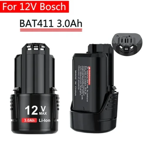 Batteria di ricambio Bosch 12V 3000mAh BAT411 Batteria Bosch 12V per BOSCH BAT412A BAT413A D-70745GOP 2607336013 2607336014 PS20-2