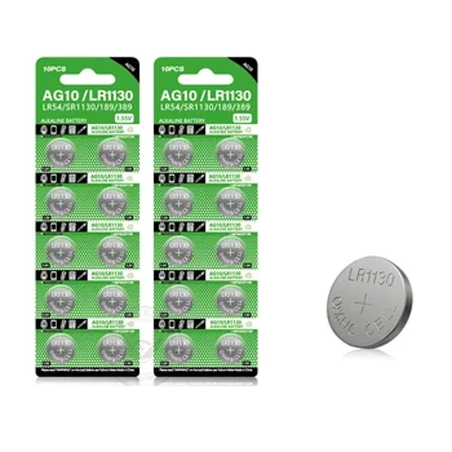 Ag10 LR54 Celični kovanec 1.55V SR54 389 189 LR1130 SR1130 Alkalne baterije
