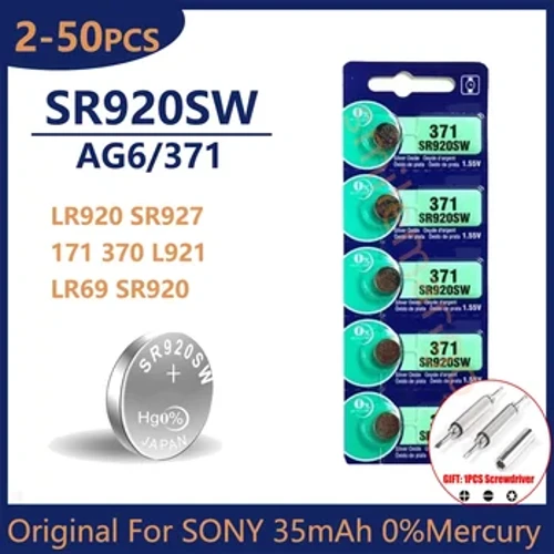 Gwreiddiol Ar gyfer SONY AG6 371 SR920SW LR920 SR927 171 370 L921 LR69 SR920 Batris Botwm Ar gyfer Teganau Gwylio Batri Coin Cell o Bell