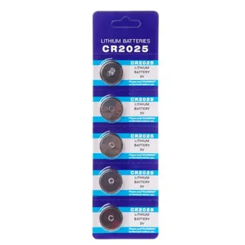 5Pcs Lithium Battery CR2025 3V Cell Coin Baterya DL2025 BR2025 KCR2025 CR 2025 Car Key Button Watch Computer Electronic Toy