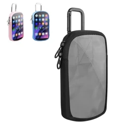 Hiki ke lawe i ka ʻeke ʻeke me ka Carabiner ʻelua Zippers no ka MP3/MP4.