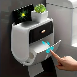 Fa'amau i totonu o le Fale Ta'ele Pusa e teu ai Tissue Toilet Roll Pepa U'u Tissue Dispense Containing Fa'a Lua Fa'atusi Fa'aputu.
