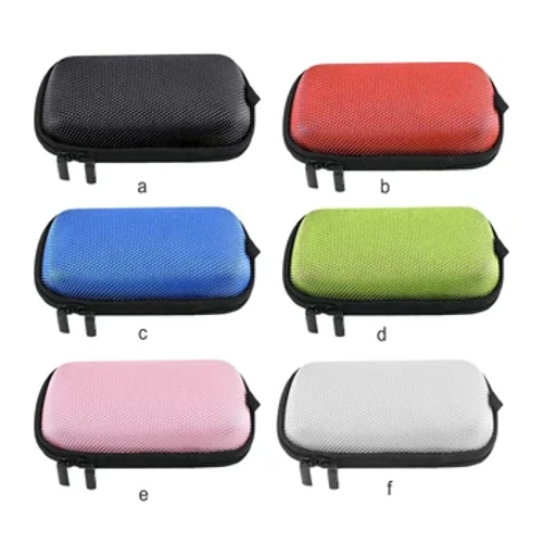 Allamuigh Málaí Stórála Cluasáin MP3 MP4-comhoiriúnach le Bluetooth Taistil Iascaireachta Headset Zipper EVA Púitsí Earphone Dubh