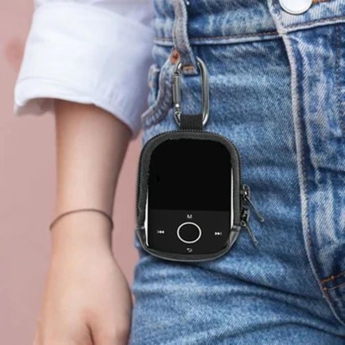Storage Bag Carrying Case with Carabiner Convenient Clear Window for SanDisk MP3 for Direct Operation Anti Bump Bags