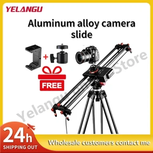 YELANGU Llithrydd Camera Proffesiynol Fideo Motozied Rheilffordd Trac Ffibr Carbon gyda Mute Modur Amser Lapse Rheoli Di-wifr o Bell