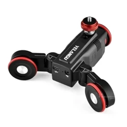 Córais Iarnróid Gluaisteán YELANGU L5i Sleamhnán Ceamara Dolly Am Reatha Gluaisteán Leictreach Mótaraithe Dolly Do Fón Ceamara Camcorder DSLR