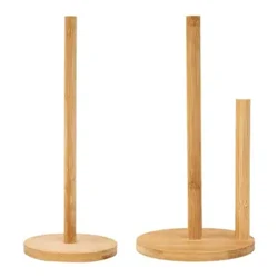 Porta asciugamani di carta in legno, durevole, antiscivolo, supporto verticale per rack, per cucine, bagni, soggiorni, ristoranti