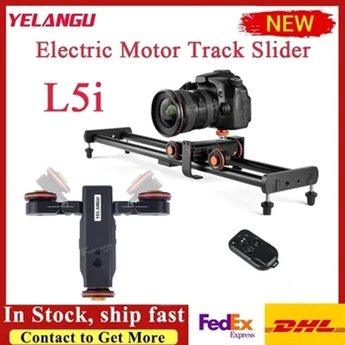 Kākoʻo ʻo YELANGU L5i Camera Video AutoDolly Motorized Slider Rail Systems Kākoʻo Time-lapse Shooting APP Operation no DSLR Camera Phone