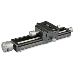 Vlogmagic VM-18 Macro Focus Rail з шрубавым заціскам, убудаванай сістэмай хуткага адключэння тыпу Arca для макраздымкі