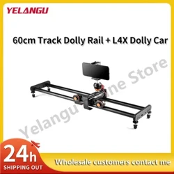 YELANGU 60Cm Camera Video Theo Dõi Dolly Rail + L4X Cơ Giới Điện Theo Dõi Thanh Trượt Video Dolly Cho Điện Thoại Thông Minh Máy Ảnh SLR HOT Hàn Quốc