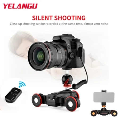 I-YELANGU L4X Ikhamera Yesilayidi Yekhamera Isilayidi I-Dolly Car Rail Systems ye-DSLR Ikhamera I-Sony iPhone 13 Pro ene-Remote Control