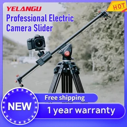 YELANGU Professionele elektrische cameraschuif voor DSLR-camera Gemotoriseerde video Koolstofvezelrail met mute draadloze afstandsbediening