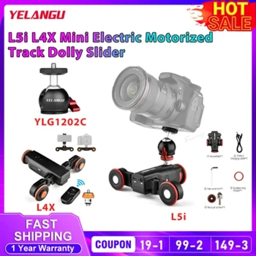 Yelangu L5I L4X Aplikacija APP Operacija Mini Electric Motorized Track Dolly Slider Rail Shooting za pametni telefon Camera Go Pro