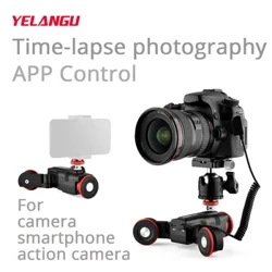 YELANGU Điện Mini Cơ Giới Theo Dõi Dolly Thanh Trượt Với ​​Tua Nhanh Thời Gian Ứng Dụng Chụp Hoạt Động Cho Máy Ảnh Điện Thoại Thông Minh Go Pro