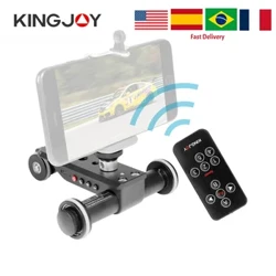 KINGJOY Profesyonel Kamera Kaydırıcı Dolly Araba Raylı Sistem ile Zaman Atlamalı Elektrikli Kaydırıcı Kameralı Telefon Kamera Dslr Kayıt