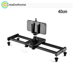 YELANGU L140T-A 40 cm Fotografie-Schiebeschiene, Karbonfaser, Tracking-Schieber, Smartphone-Kamera, Follow-Shooting-Tool + Kugelkopf