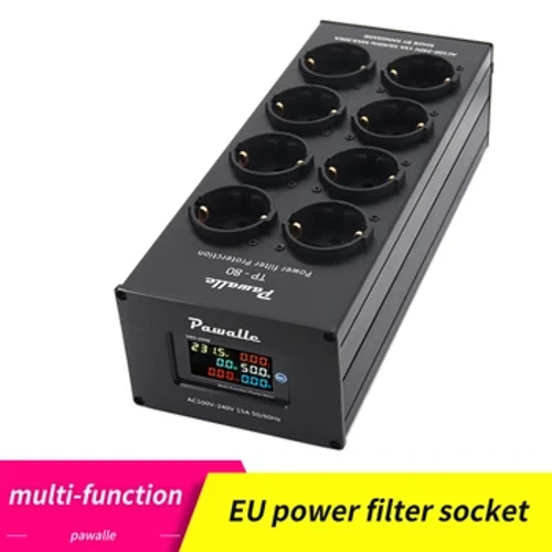 Ổ cắm bộ lọc điện Pawalle tp80 giảm tiếng ồn bảo vệ quá tải chức năng hiển thị điện áp