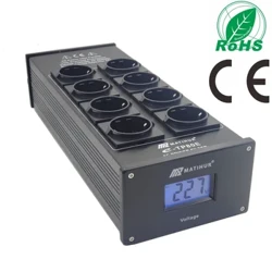 MATIHUR e-TP80 เสียงเสียงรบกวนตัวกรองไฟ AC Power Conditioner Power เครื่องฟอกอากาศป้องกันไฟกระชากพร้อม EU Outlets Power Strip