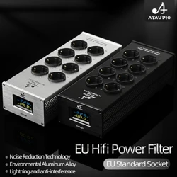 Hi-end HiFi Filter Daya EU karo Soket Khusus EU Strip Daya Anti-interferensi PA Audio Power Purifier kanggo Peralatan Audio