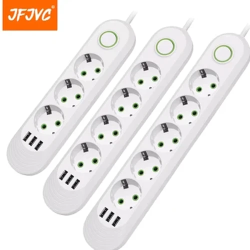 Ue plug ac tomada casa inteligente multiprise power strip cabo de extensão tomada elétrica filtro rede com portas usb carregamento rápido