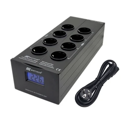 hifi MATIHUR M-TR80 Sŵn Sain AC Power Hidlo Cyflyrydd Pŵer Amddiffyniad Ymchwydd Purifier gyda Stribed Pŵer Allfeydd yr UE