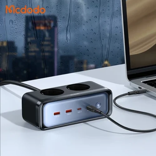 GaN гнездо EU Plug Захранващ разклонител с USB тип C 70 W удължителен кабел за бързо зареждане Независим контролен филтър Пач панел