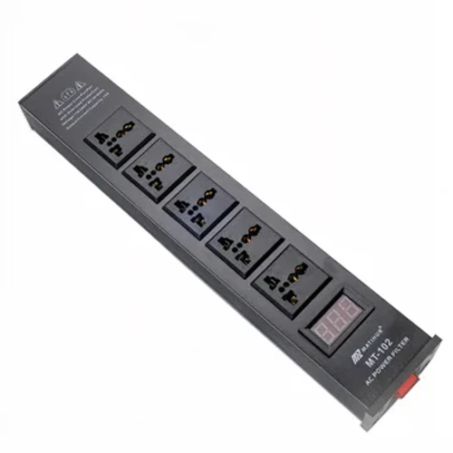 Hifi AC Power Filter Power Conditioner Power เครื่องฟอกอากาศป้องกันไฟกระชาก EU Outlets Power Strip Matihur MT-102 เสียง