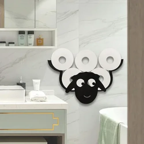 Thép Hộp Đựng Giấy Vệ Sinh Nhà Tắm Trang Trí Tường Moun Giấy Nhà Bếp Kệ Lưu Trữ Cừu Cú Khăn Cuộn Kệ Phụ Kiện Nhà