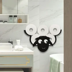 Teräs wc -paperi pidike kylpyhuoneen seinäkoriste Moun Kitchen Paper -hyllyn säilytyspaikat Owl Pyyhe Roll Hylly Home -tarvikkeet