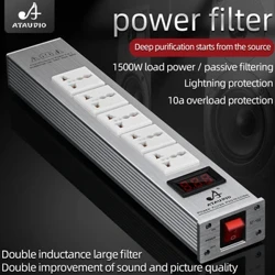 ATAUDIO Hifi toitefilter Power Conditioner puhasti liigpingekaitse USA pistiku ja universaalse pistikupesaga
