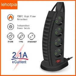 Presa CA presa CA multitap presa multipla da tavolo presa per prolunga elettrica con porte USB tipo C filtro di rete multipresa