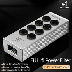 Filtro de energia Hi-End HiFi para HiFi para o condicionador de energia de purificador de áudio sem ruído da UE com tomada de ruído com as saídas da UE tira