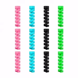 Protector de cablu 1PC Universal Silicon Date Cablu Spiral Spiral Winder Cordonator de cabluri pentru cablu pentru iPhone USB Charger Cabl Cablu