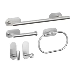 Sealbhóir Páipéar Leithris Sealbhóir Tuáille Feistithe le haghaidh Comh-Aireachta Cruach Dhosmálta Páipéar Rolla Hanger Stórála Accessories Seomra Folctha