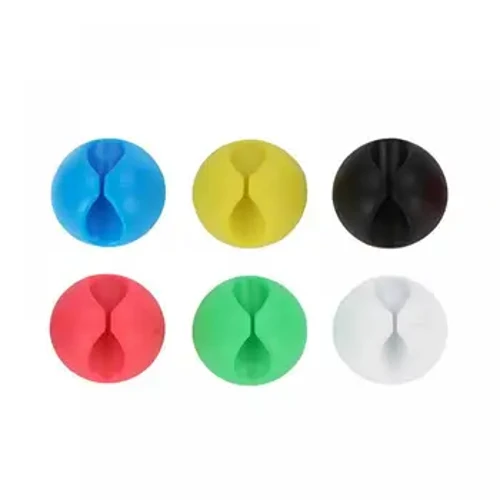 Silicone USB Cable Organizer Cable Winder Desktop Tidy Management Klipu Kishikio cha Kebo kwa Kipanga Waya cha Kifaa cha Kipanya
