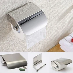Rustfrit stål Badeværelse Toiletpapir Holder Roll Tissue Box Vægmonteret Holder