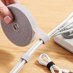 1/5M Kabelorganisator Kabelhantering Trådlindningstejp Hörlurar Mus Sladdhantering Knytbandsskydd för iPhone Xiaomi Samsung