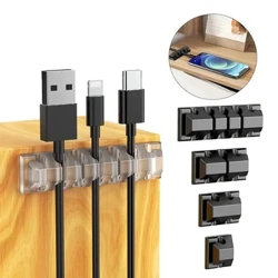 Kabelhållare Sladd Organizer Silikon Kabelhantering USB Winder Desktop Tidy Kabelklämmor för mus Hörlurar Wire Organizer