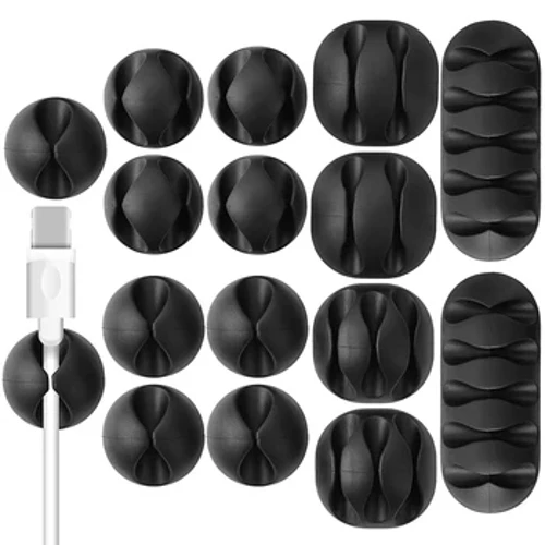 Silikone USB-kabelorganisator USB-opladerkabel Opruller Desktop Tidy Management Clips Kabelholder til mus øretelefon Tilbehør