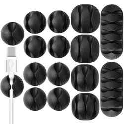 Silicone USB Cable Organizer USB Charging Cable Winder Desktop Tidy Management Clips U'u uaea mo Mouse taliga meafaitino.