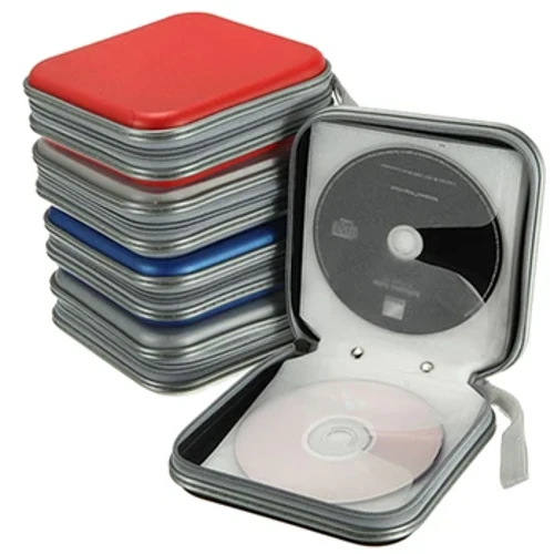 Compressie CD-pakket met 40 capaciteit Draagbare CD DVD-doos EVA-opbergtas met ritssluiting voor thuiskantoor Auto CD Box-accessoires