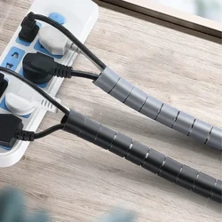 10/16 Mm Xoắn Ốc Linh Hoạt Cáp Lưu Trữ Đồ Ống Dây Bảo Vệ Quản Lý Cáp Cuốn Gọn Bàn Ngăn Nắp Cáp Phụ Kiện 1M