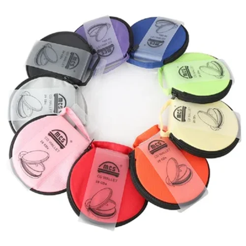 Custodia portatile per CD e DVD, capacità 20P, custodia per CD in tessuto Oxford, supporto rotondo con cerniera per borsa per CD per auto domestica
