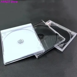 عالية الجودة 1 قطعة صندوق CD شفاف أسفل علبة CD فارغة PP البلاستيك CD حافظة CD سعة 1-2 أقراص