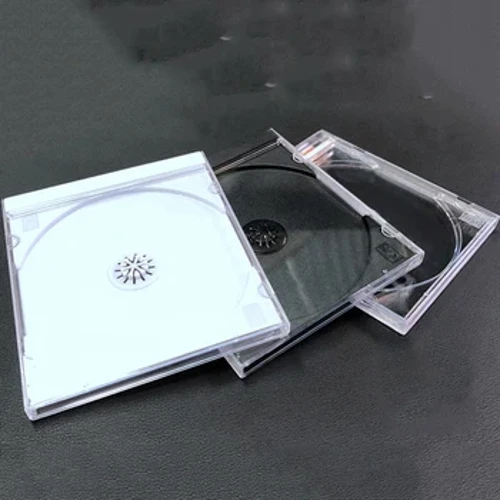 Portativ plastik DVD qutisi Portativ CD shaffof saqlash qutisi CD to'plami uy kinoteatri do'koni uchun bardoshli DVD qutisi