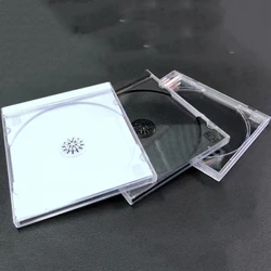 Custodia per DVD in plastica portatile Scatola di immagazzinaggio trasparente per CD portatile Custodia per CD durevole Scatola per DVD durevole per negozio di home cinema